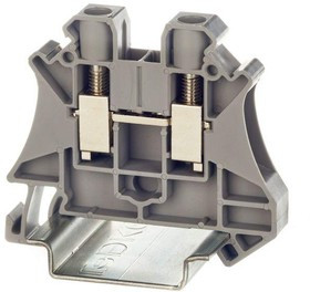 Клемма проходная винтовой зажим 2 точки подключения 6кв.мм сер. DKC TUR-6