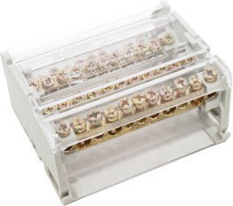 Elvert Распределительный блок три фазы-ноль 8х12мм 4х11 отв. 125А DB1-4111