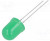 OSG5TAA1K4A, LED; 10mm; green; 220?330mcd; 180°; Front: convex; 2.8?3.6V