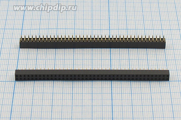 Разъем PBD2-2x40 розетка, шаг P2.0, контакты 80P, монтаж на плату