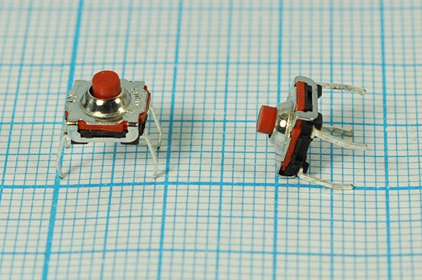 Переключатель тактовый, влагозащита, 7.4x7.4x4.8 мм, NO, 4 контакта; №2851 ПКнТакт 7,4x 7,4x 4,8\h \\NO\\4P\TH7,4x7,4\влагоз