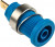 972355102, Blue Female Banana Socket, 4 mm Connector, Tab Termination, 25A, 1000V ac/dc, Gold Plating