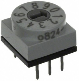 PT65101, Coded Rotary Switches 10P BCD VERT MOUNT