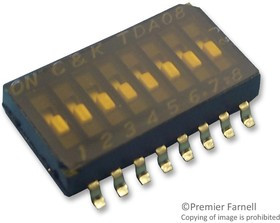 TDA08H0SB1, DIP Switches / SIP Switches HALF PITCH 8 POS