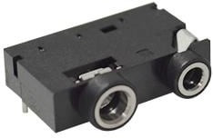 SJD1-3201-54, Phone Connectors 3.5/2.5 mm, Dual Stack, Stereo, Right Angle, Through Hole, Audio Jack Connector