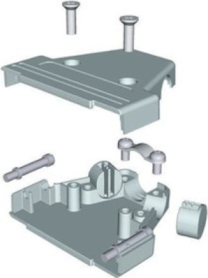 MHTRI-M-15-K, MHTRI-M Series ABS Angled, Straight D Sub Backshell, 15 Way, Strain Relief MHTRI-M-15-K, MHTRI-M Series ABS Angled, Straight D Sub Backshell, 15 Way, Strain Relief