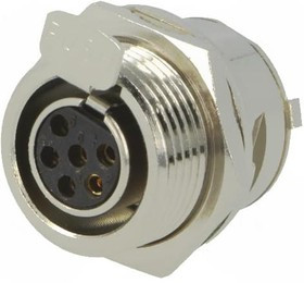 AG6FCE, Гнездо; XLR mini; "мама"; PIN: 6; пайка; 1,2А; 0,38мм2