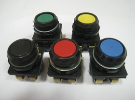 КЕ1811 (зел.), Выключатель кнопочный зеленый без фиксации 2хOFF-(ON) 10A/660VAC
