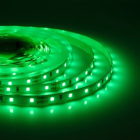 00-434 Светодиодная лента 12В, ПРО, 4,8Вт/м, smd3528, 60д/м, IP20, подложка 8мм, 5м, зел.
