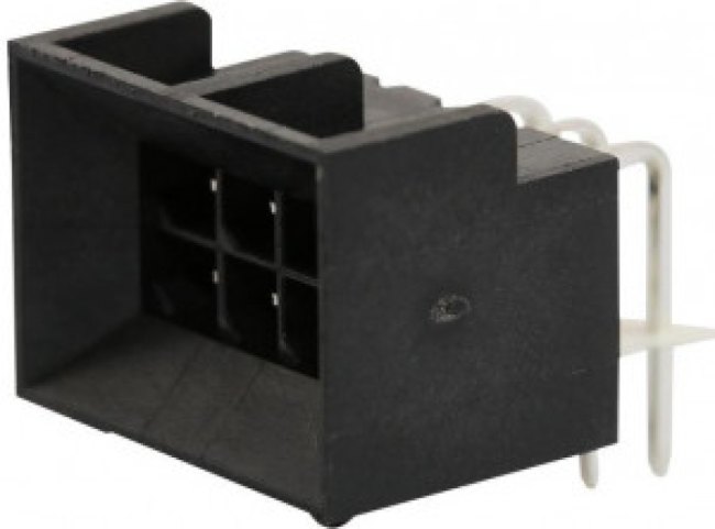44428-0601, Headers &amp; Wire Housings R.A. RECPT 6P tin w/snap-in pegs