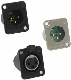 DE4F, XLR Connectors 4P F XLR NKL/SLV S/CUP DE