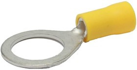 ROV-1206 Наконечник кольцевой изолированный с ПВХ манжетой 4.6...6.6мм2/М12/Жёлтый/ 6501206