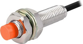 PRL08-2DP Индуктивный трёхпроводный датчик в удлиненном корпусе 40мм с индикатором и кабелем 2м, 2мм, M8, PNP НО