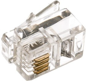 Вилка телефонная контакты 100шт 3m RJ-9 MP-4p4c