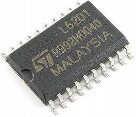 L6201, Микросхема DMOS Full-Bridge Driver 48V 1A SO20 / ST Microelectronics