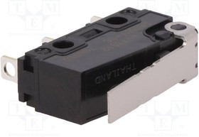 AVT3212AT, Микропереключатель SNAP ACTION, с рычагом, SPDT, 3A/250ВAC, IP40