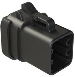 ATP06-6S-EC01BK, Automotive Connectors 6-Position Plug, Female, Endcap, Black
