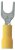 PV22-6F-MYY, TERMINAL, FORK TONGUE, #6, 26-22AWG, YEL PV22-6F-MYY, TERMINAL, FORK TONGUE, #6, 26-22AWG, YEL