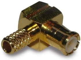 919-104P-51AX, Conn MCX 0Hz to 6GHz 50Ohm Crimp RA Cable Mount PL Gold
