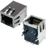 KLU1T516-43-LF (LU1T516-43), Разъем RJ-45 + трансформатор + светодиоды - в одном корпусе KLU1T516-43-LF (LU1T516-43), Разъем RJ-45 + трансформатор + светодиоды - в одном корпусе