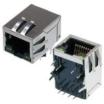 KLU1T516-43-LF (LU1T516-43), Разъем RJ-45 + трансформатор + светодиоды - в одном корпусе KLU1T516-43-LF (LU1T516-43), Разъем RJ-45 + трансформатор + светодиоды - в одном корпусе