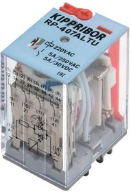 RP-407ALTU, Реле промежуточное 4 переключ. 220VAC, 5A/250VAC с ручным дублером 4PDT RP-407ALTU, Реле промежуточное 4 переключ. 220VAC, 5A/250VAC с ручным дублером 4PDT