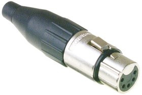 AC5FJ, Amphenol Cable Mount XLR Connector, Female, 133 V ac, 5 Way, Tin Plating