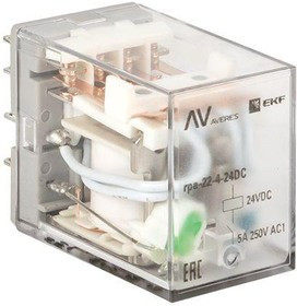rpa-22-4-24DC, Реле промежуточное RPA 22/4 5A 24В DC EKF AVERES rpa-22-4-24DC, Реле промежуточное RPA 22/4 5A 24В DC EKF AVERES