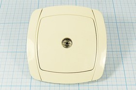 Гнездо TV, на панель, пластик, Ni, 54215-B, бежевое,скрытой проводки