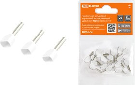 Наконечник штыревой втулочный изолированный (двойной) НШвИ (2) 0,75х10 (20шт) TDM Наконечник штыревой втулочный изолированный (двойной) НШвИ (2) 0,75х10 (20шт) TDM