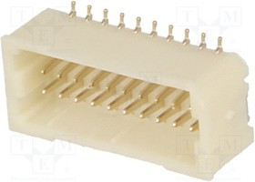 NX1001-2X10SMS, Гнездо, провод-плата, "папа", 1мм, PIN: 20, SMT, 50В, 1А, луженые