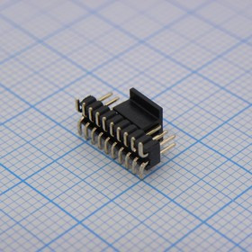 DS1031-08- 2X10P8BS42SR-3A, (PLLD1.27-20S* Низ.=2.0мм), Вилка штыревая 1.27 мм на плату, 2X10