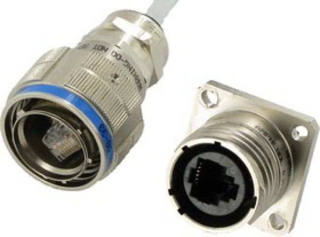 RJFTVX2SA1G, Female Ethernet Connector, Flange Mount, Cat5e RJFTVX2SA1G, Female Ethernet Connector, Flange Mount, Cat5e