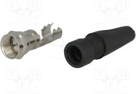 FC-040, Вилка F "папа" прямой 7мм зажим под винт провод