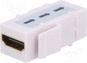 LOG-NK0014R, Соединитель, гнездо, 2x "мама", гнездо HDMI x2, позолота, прямой