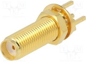 BU-1420701491, Гнездо; SMA; "мама"; прямой; 50Ом; THT; на панель,на PCB; позолота