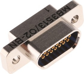 M83513/02-BN, M83513 15 Way Cable Mount D-sub Connector Socket