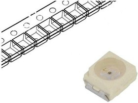 VLMS30J1L2-GS08, LED; SMD; 3528,PLCC2; red; 4.5?18mcd; 3.5x2.8x1.75mm; 120°; 2mA