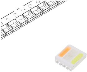 RF-W2SA50TS-A40W, LED; SMD; 5050,PLCC10; RGBW; 5.4x5x1.65mm; 114?123°; 20mA