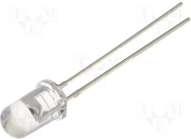 WW05A3AYH4-B1, LED; 5mm; yellow; 1300?1700mcd; 35°; Front: convex; 1.8?2.4V