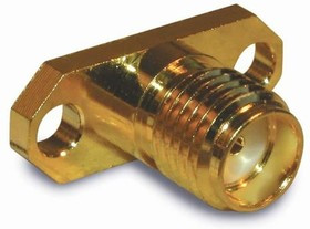 132163, RF Connectors / Coaxial Connectors SMA PANEL MNT JACK 2 HOLE .012 DIA