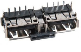 (12G131150081) USB CON 2X4P DUAL R/A,F,DIP