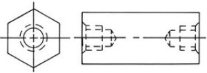 2053-440-S-12, Standoffs &amp; Spacers 3/16 Hex X 1/4 Length Hex Standoff