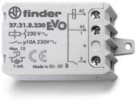 27.21.8.230.0000, Шаговое электромеханическое реле EVO; 1NO 10А, 2 состояния; контакты AgNi; питание 230В АC; монтаж в коробке; фланец; степ 27.21.8.230.0000, Шаговое электромеханическое реле EVO; 1NO 10А, 2 состояния; контакты AgNi; питание 230В АC; монтаж в коробке; фланец; степ