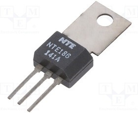 NTE186, Транзистор: NPN, биполярный, 60В, 3А, 12,5Вт, TO202-3