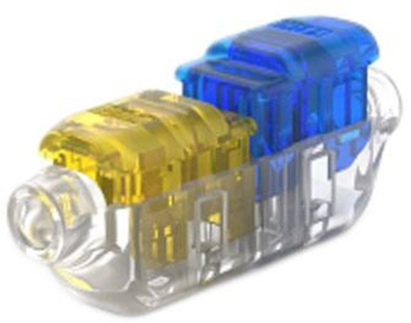 2213600-1, Быстрый соединитель, CoolSplice, IDC, синий,желтый, IP68