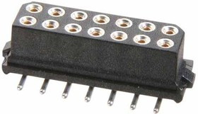 M80-8501645, M80 Series Straight Through Hole Mount PCB Socket, 16-Contact, 2-Row, 2mm Pitch, Solder Termination