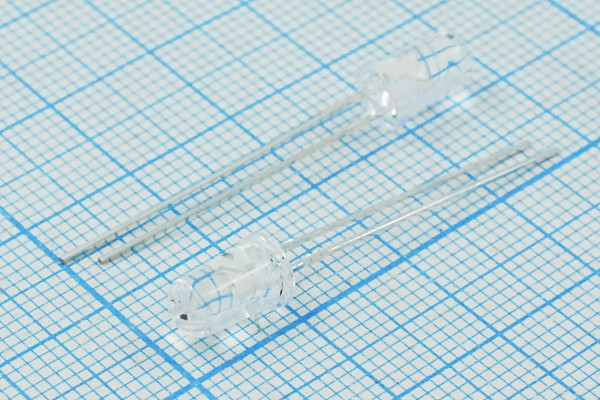 Светодиод круглый 5x9мм, голубой, 5000 мкд, 25 градусов, линза прозрачная, SL-522SBCBE-06G; №14653B СД 5 x 9 \глб\ 5000\ 25\пр\SL-522SBCBE-