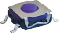 KSEM31GLFS, Switch Tactile N.O. SPST Round Button Gull Wing 0.05A 32VDC 1VA 300000Cycles 1.5N SMD Au