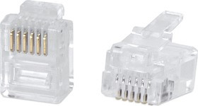 Телефонный коннектор RJ-12 100 шт 6P6C